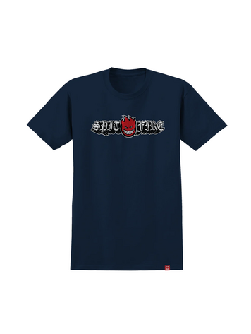 Spitfire MEN'S OLD E DROP BIGHEAD SS T-SHIRT TRUE NAVY/RED/BLACK/WHITE