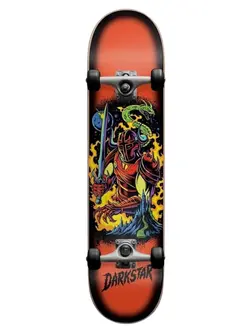 Darkstar BLACKLIGHT COMPLETE SKATEBOARD W/SOFT WHEELS ORANGE 8"