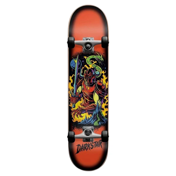 Darkstar BLACKLIGHT COMPLETE SKATEBOARD W/SOFT WHEELS ORANGE 8"