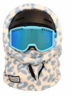 Mdxone ENFANTS OVER THE HELMET BALACLAVA SOFT PLUSH GIRAFFE BLUE