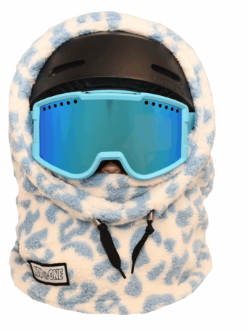 Mdxone ENFANTS OVER THE HELMET BALACLAVA SOFT PLUSH GIRAFFE BLUE