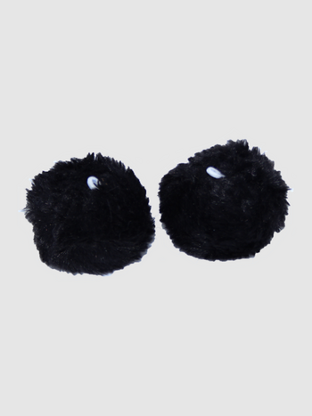 Mdxone ENFANTS PAIRE DE POMPOMS NOIRS AVEC ÉLASTIQUES