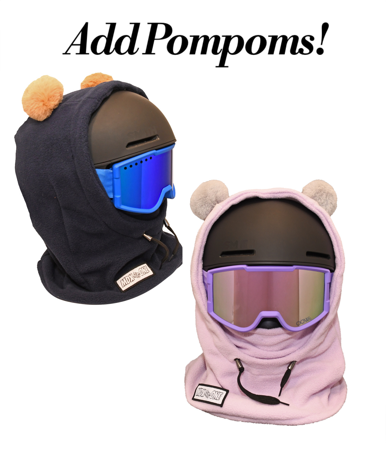 Mdxone ENFANTS PAIRE DE POMPONS GRIS AVEC ÉLASTIQUES