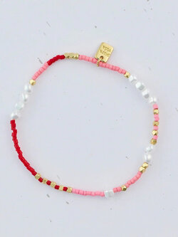 Puravida WOMEN'S HEART EYES STRETCH BRACELET GOLD