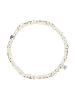 Puravida HOMMES COATED HEMATITE STRETCH BRACELET CREAM