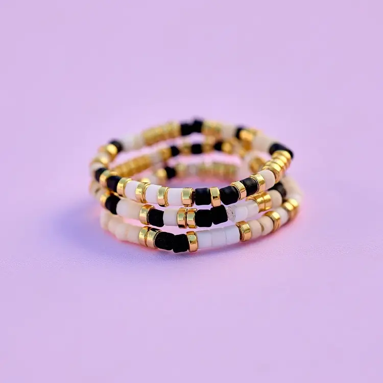 Puravida FEMMES MIXED SB GOLD SET OF 3 RINGS