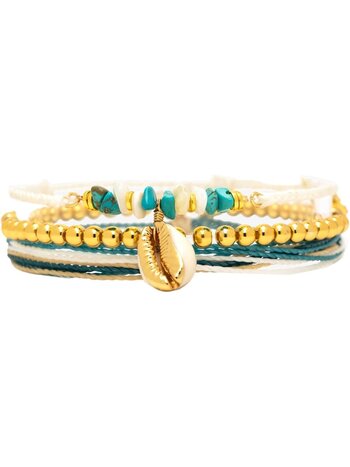 Puravida WOMEN'S ISLA STYLE PACK BRACELET GOLD