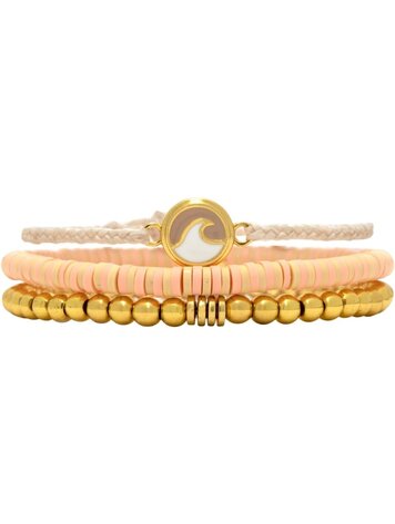 Puravida WOMEN'S BLUSHING SUNRISE STYLE BRACELET PACK GOLD