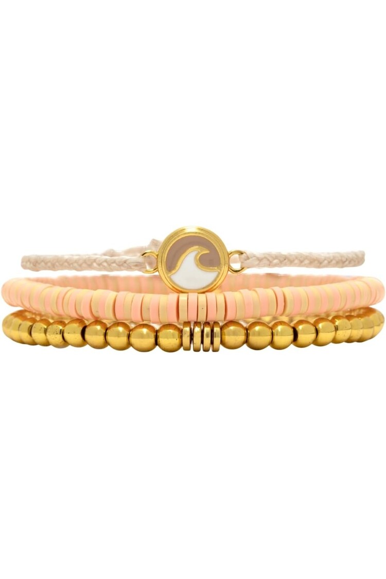 Puravida WOMEN'S BLUSHING SUNRISE STYLE BRACELET PACK GOLD