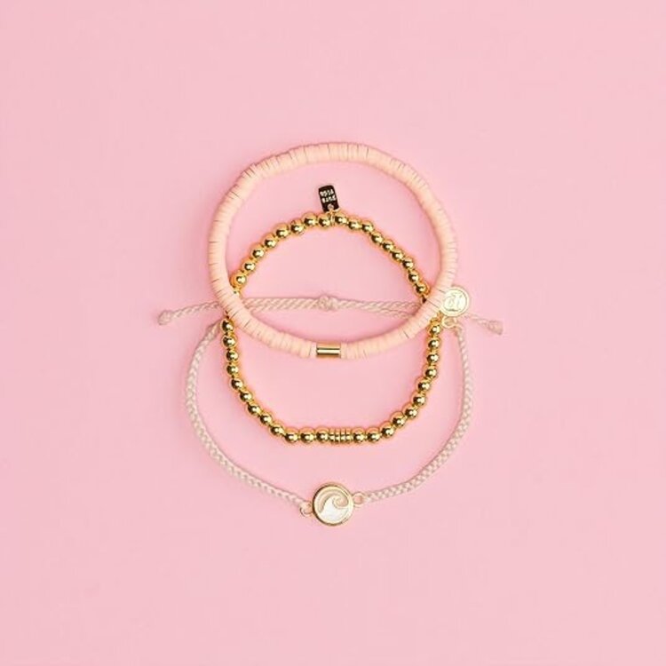 Puravida WOMEN'S BLUSHING SUNRISE STYLE BRACELET PACK GOLD