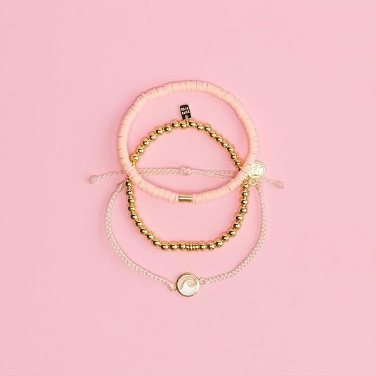 Puravida WOMEN'S BLUSHING SUNRISE STYLE BRACELET PACK GOLD