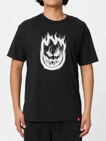 Spitfire HOMMES BIGHEAD SMOKE SS T-SHIRT BLACK/WHITE PRINT