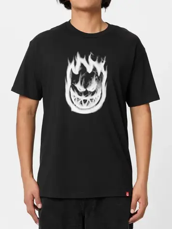 Spitfire MEN'S BIGHEAD SMOKE SS T-SHIRT BLACK/WHITE PRINT