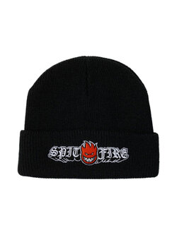 Spitfire MEN'S OLD E DROP BIGHEAD CUFF BEANIE BLACK