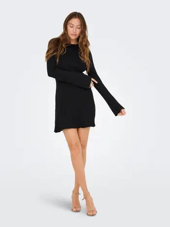 Only MICHELLA O-NECK MIDI DRESS BLACK