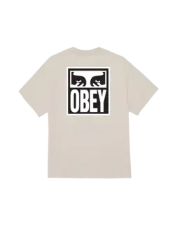 Obey MEN'S OBEY EYES ICON 2 CLASSIC T-SHIRT SILVER GREY