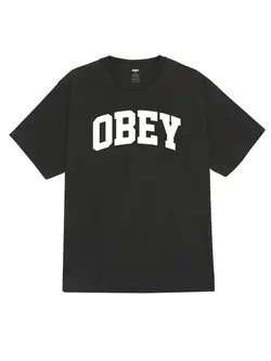 Obey HOMMES OBEY COLLEGIATE TEE PIGMENT DUSTY BLACK