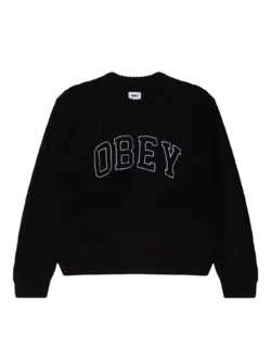 Obey HOMMES OBEY COLLEGIATE SWEATER BLACK MULTI