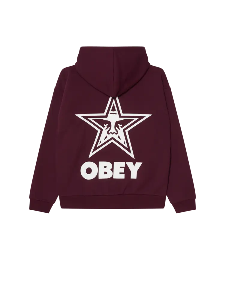 Obey HOMMES BOLD STAR EXTRA HEAVY HOODIE FLEECE