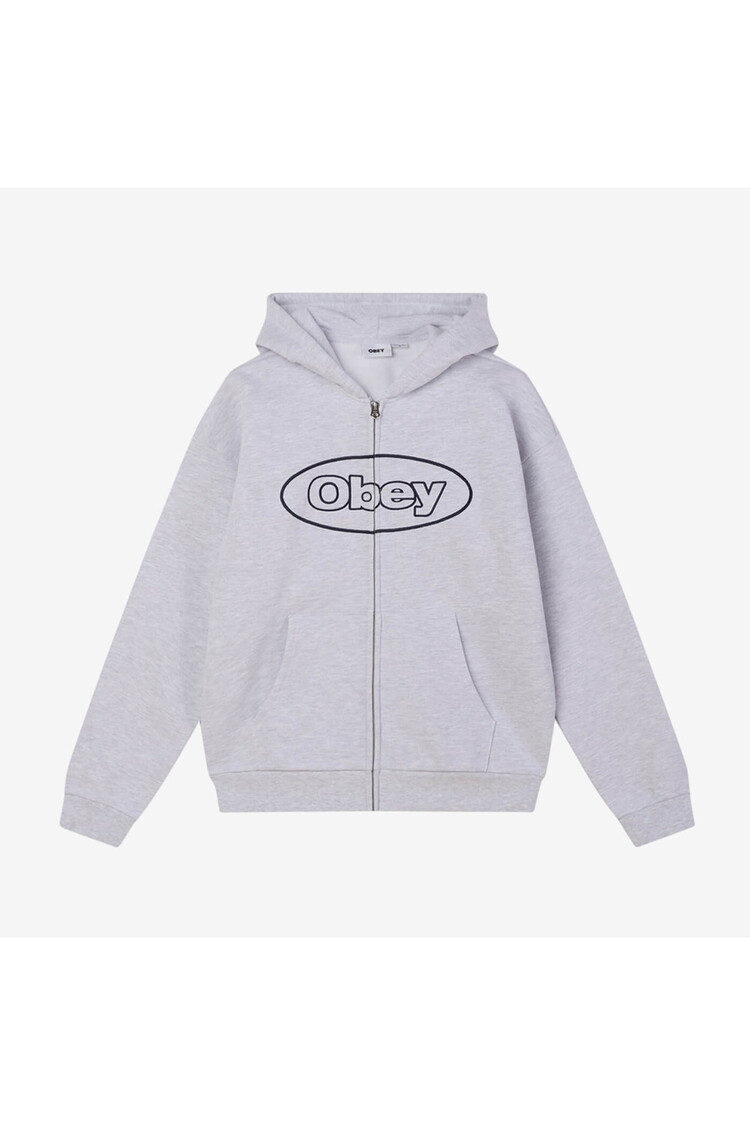 Obey MEN'S OBEY OVAL EXTRA HEAVY ZIP HOOD