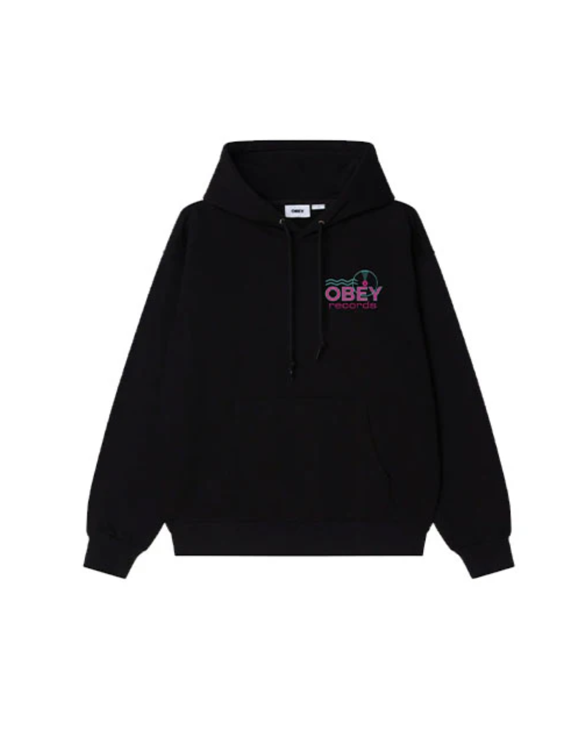 Obey HOMMES RECORDS SOUND WAVES HOODED FLEECE