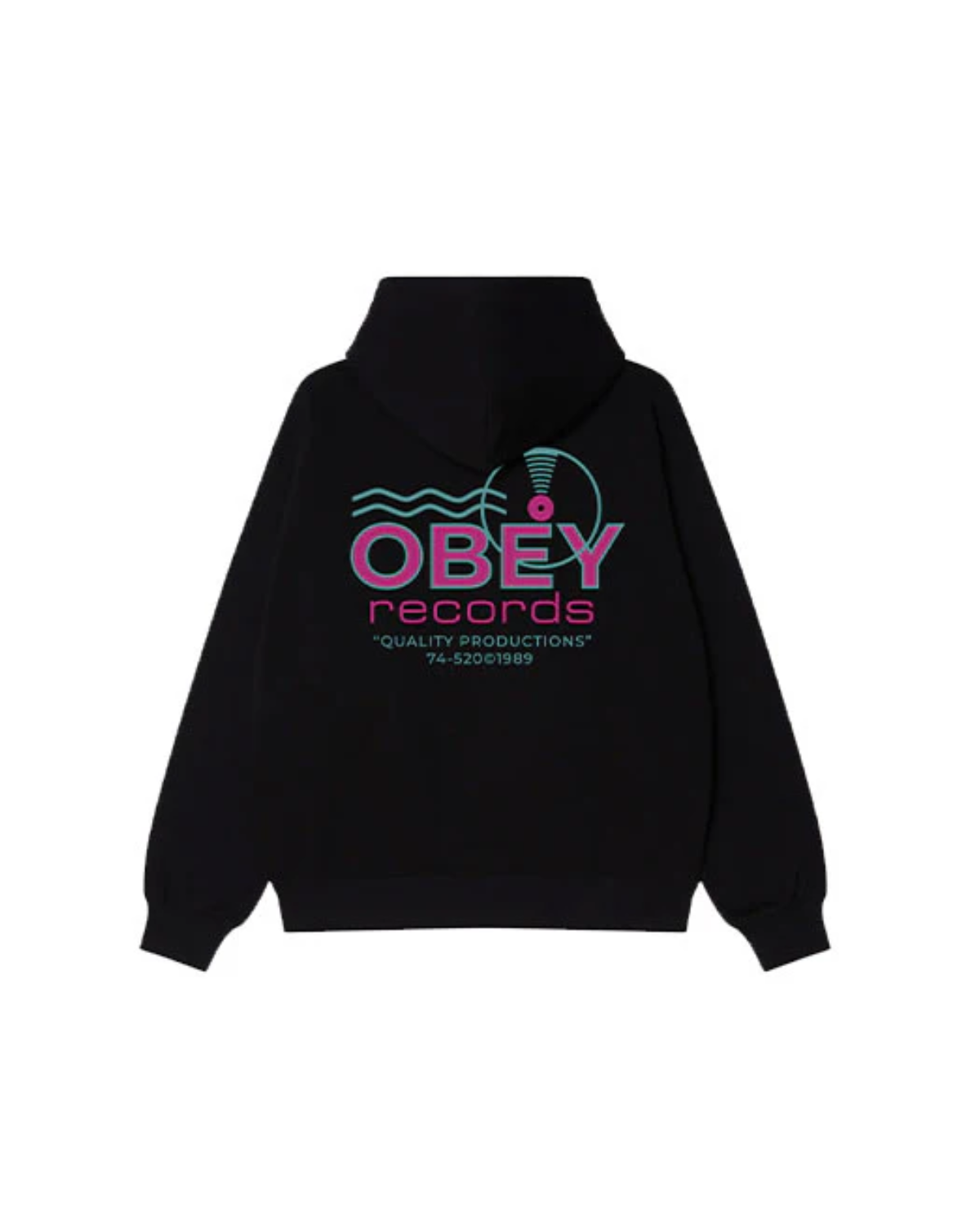 Obey HOMMES RECORDS SOUND WAVES HOODED FLEECE