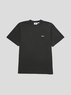 Obey HOMMES LOWERCASE PIGMENT TEE PIGMENT PIRATE BLACK