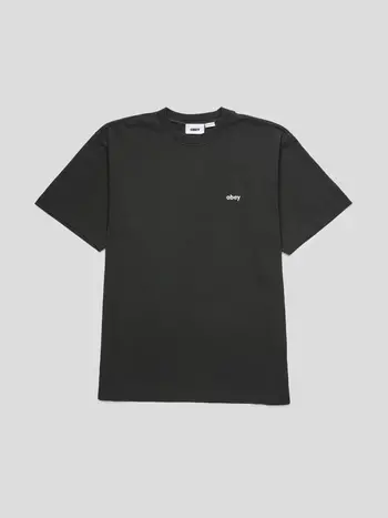 Obey MEN'S LOWERCASE PIGMENT TEE PIGMENT PIRATE BLACK