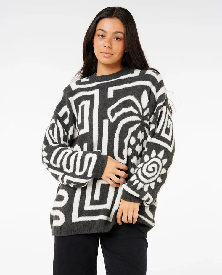 RIP CURL WOMEN'S SUNSET LUAU KNIT CREW