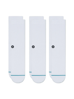 Stance MEN'S STP ICON CREW WHITE 3 PACK WHITE
