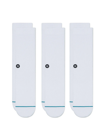 Stance MEN'S STP ICON CREW WHITE 3 PACK WHITE