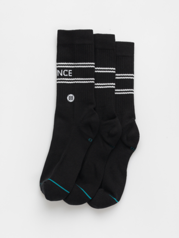 Stance HOMMES VITAL CREW SOCKS 3 PACK BLACK