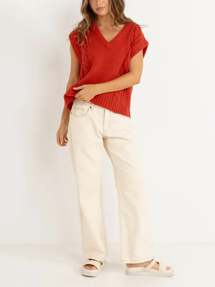 Rhythm FEMMES STANLEY CABLE VEST TOP