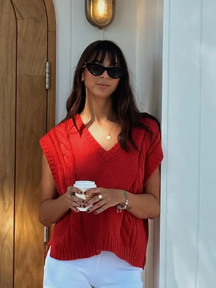 Rhythm FEMMES STANLEY CABLE VEST TOP