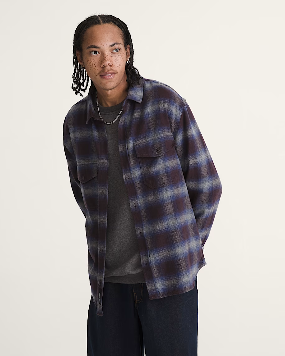 Vans MEN'S BIXBY PLAID FLANNEL LS SHIRT
