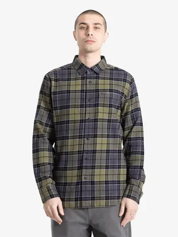 Volcom HOMMES CADEN PLAID LS SHIRT DARK OLIVE