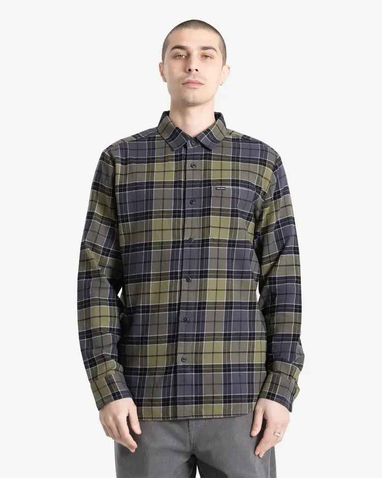 Volcom MEN'S CADEN PLAID LS SHIRT