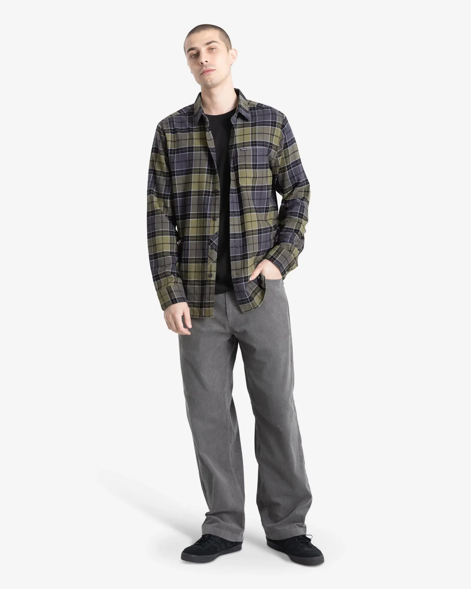 Volcom MEN'S CADEN PLAID LS SHIRT