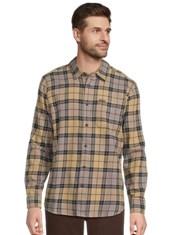 Volcom HOMMES CADEN PLAID LS SHIRT KHAKI