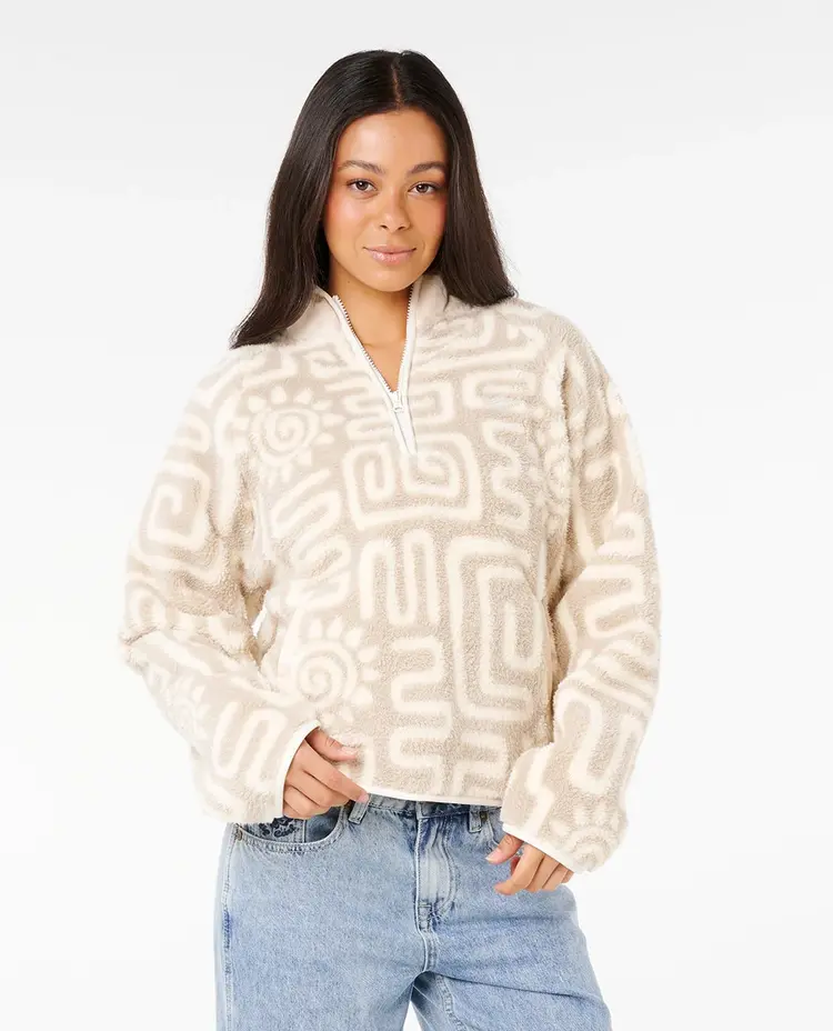 RIP CURL WOMEN'S SUNSET LUAU 1/4 ZIP POLAR FLEECE
