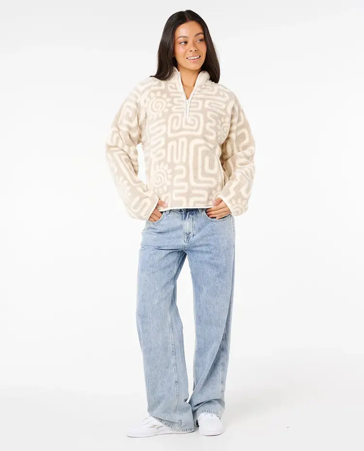 RIP CURL WOMEN'S SUNSET LUAU 1/4 ZIP POLAR FLEECE