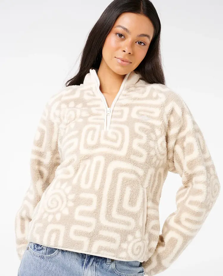 RIP CURL FEMMES SUNSET LUAU 1/4 ZIP POLAR FLEECE