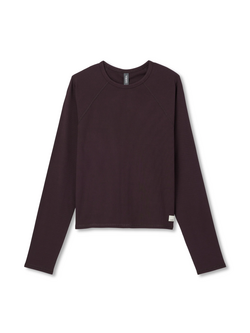 Vuori FEMMES LONG SLEEVE POSE CREW RAISIN