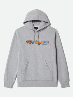 Brixton HOMMES FLAMES HOODIE GUNMETAL HEATHER