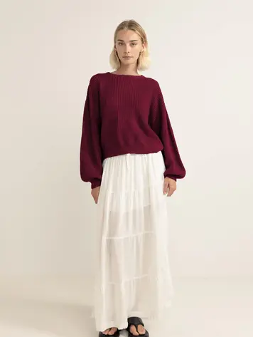 Rhythm WOMEN'S CLASSIC KNIT JUMPER SANGRIA