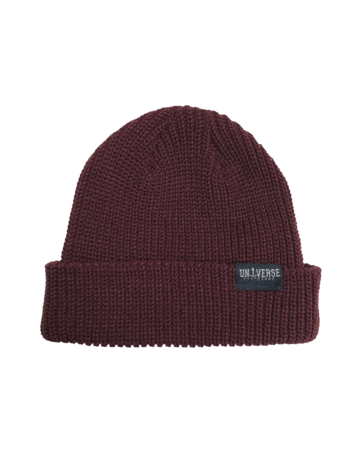 Universe Boardshop ACCENT SHORT BEANIE MAROON