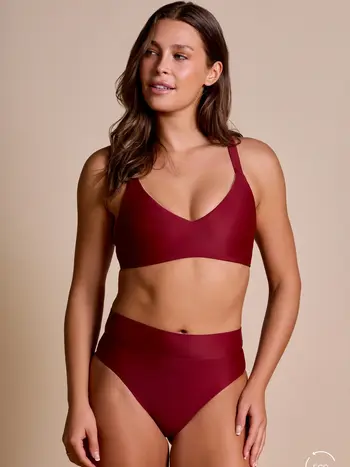 June Swimwear FEMMES JEMINA BIKINI TOP MAROON