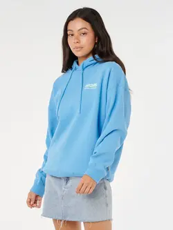 RIP CURL FEMMES SURF PUFF HERITAGE HOOD AZURE BLUE