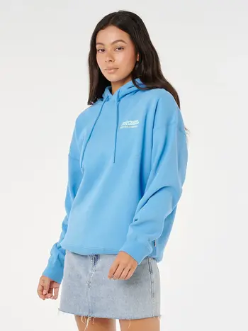 RIP CURL FEMMES SURF PUFF HERITAGE HOOD AZURE BLUE