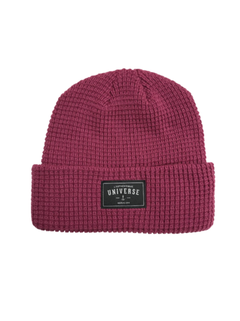 Universe Boardshop TUQUE WAFFLE RED VELVET/BLACK
